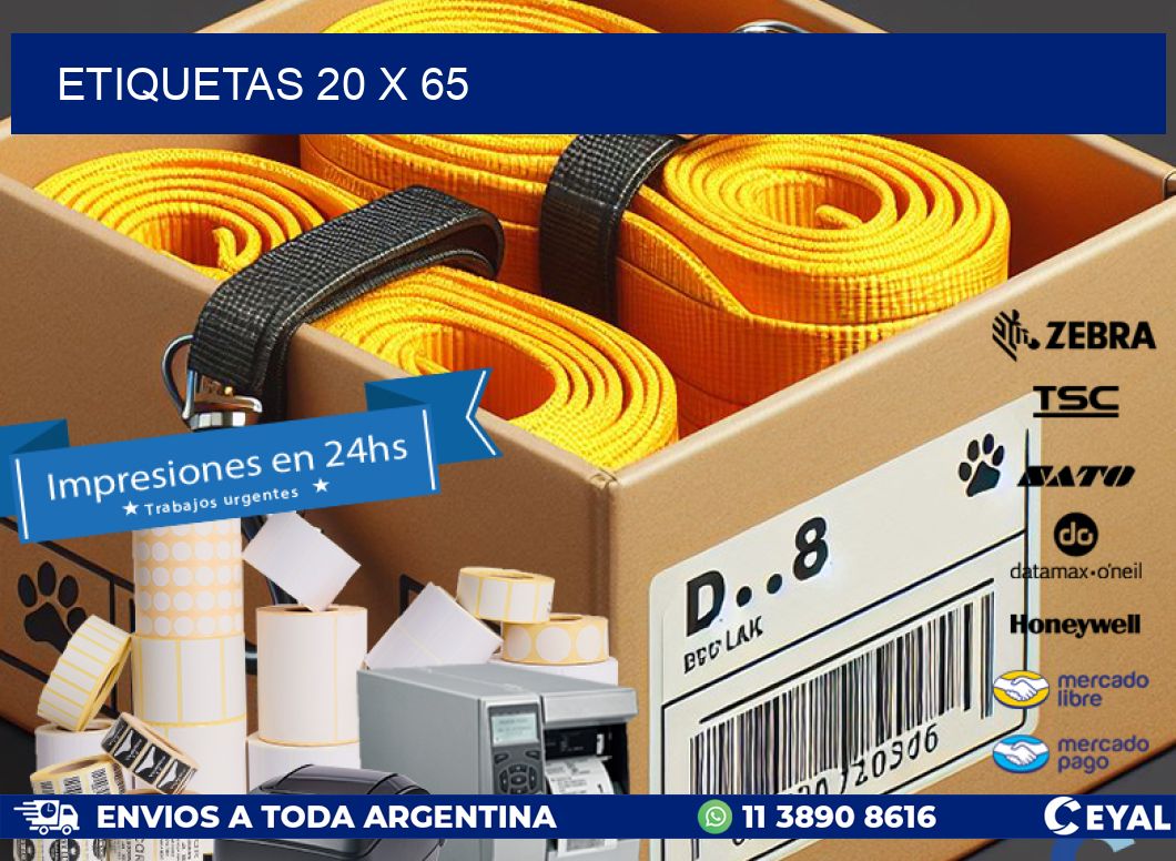 ETIQUETAS 20 x 65