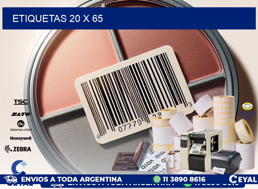 ETIQUETAS 20 x 65