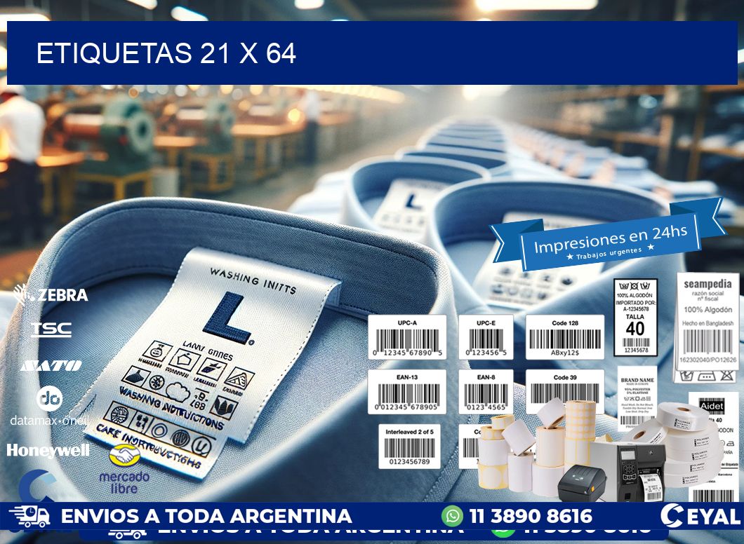 ETIQUETAS 21 x 64