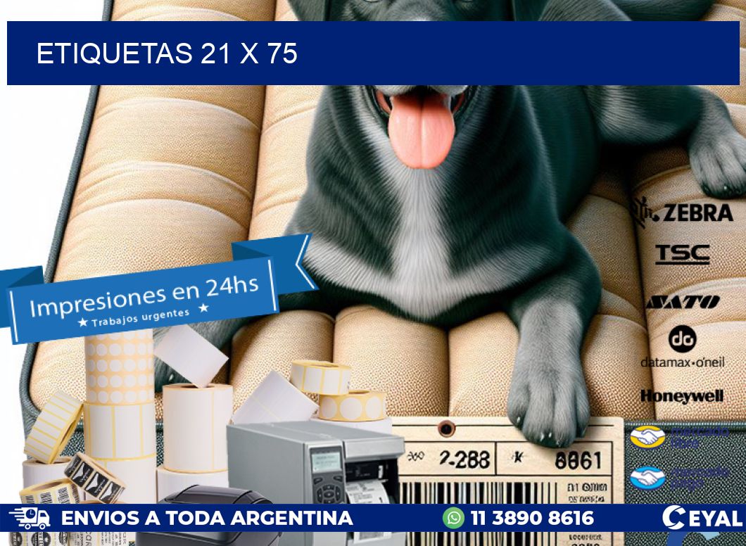 ETIQUETAS 21 x 75