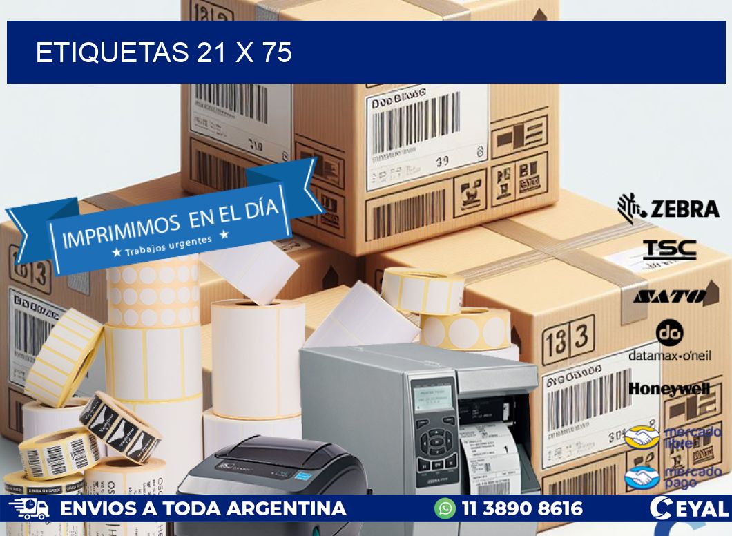 ETIQUETAS 21 x 75