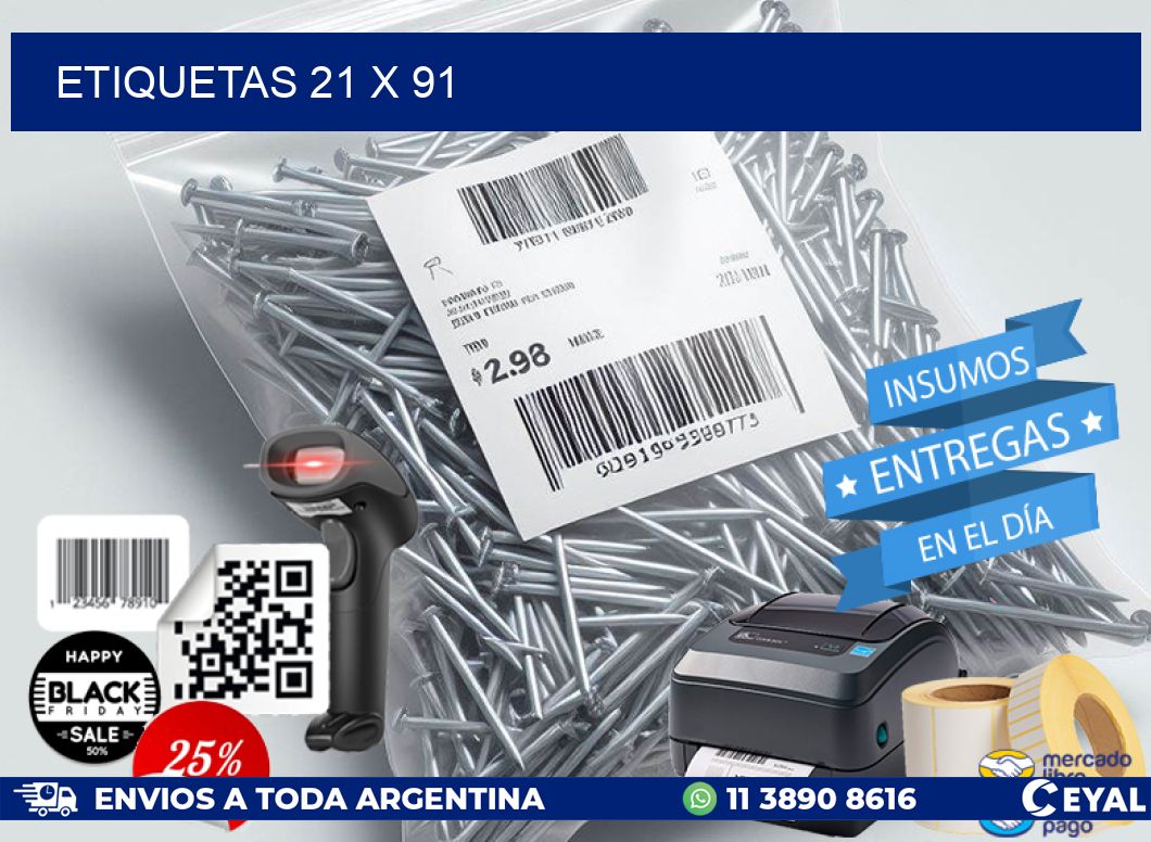 ETIQUETAS 21 x 91