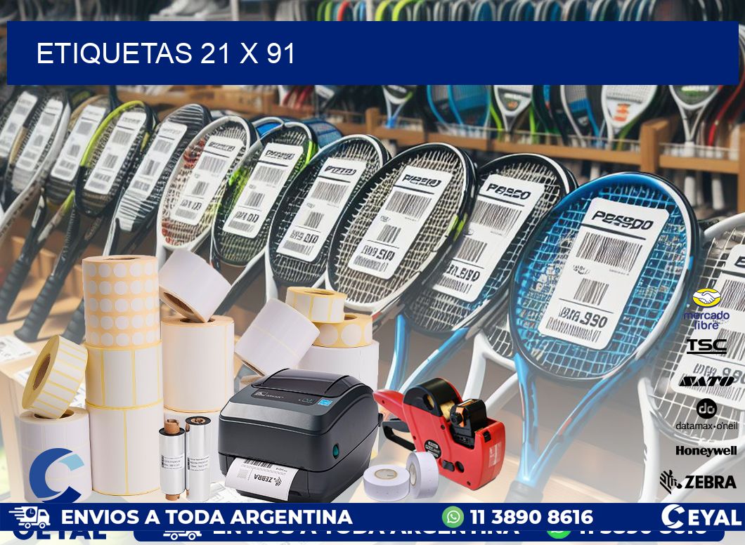 ETIQUETAS 21 x 91
