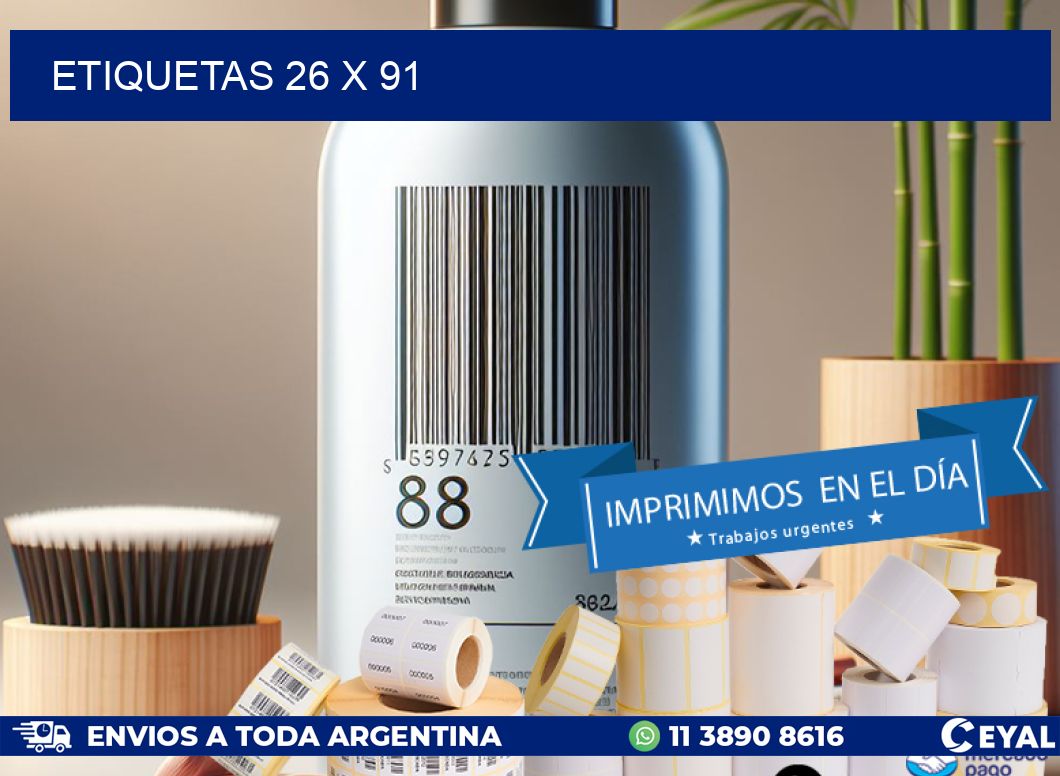 ETIQUETAS 26 x 91