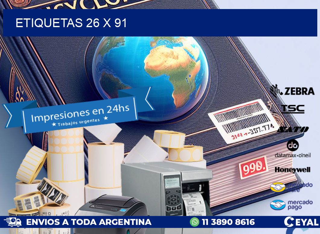 ETIQUETAS 26 x 91