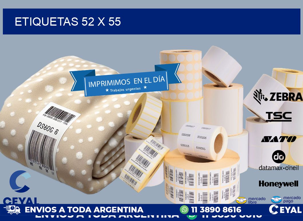 ETIQUETAS 52 x 55