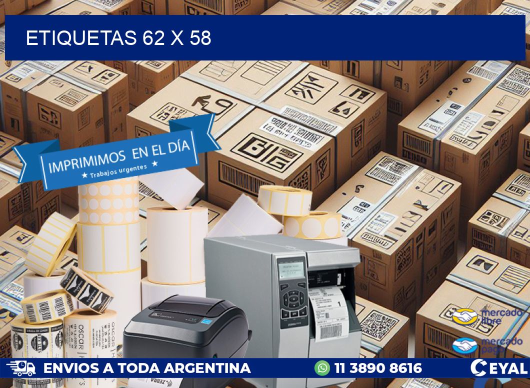 ETIQUETAS 62 x 58