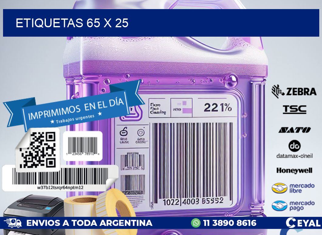 ETIQUETAS 65 x 25
