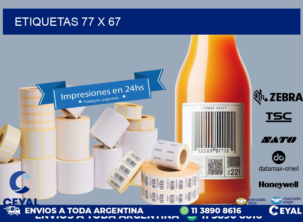 ETIQUETAS 77 x 67