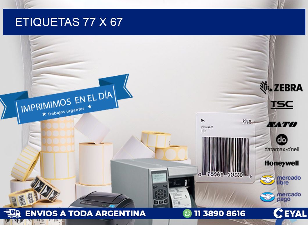 ETIQUETAS 77 x 67