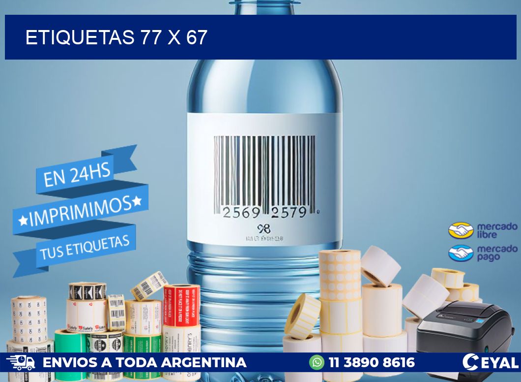 ETIQUETAS 77 x 67