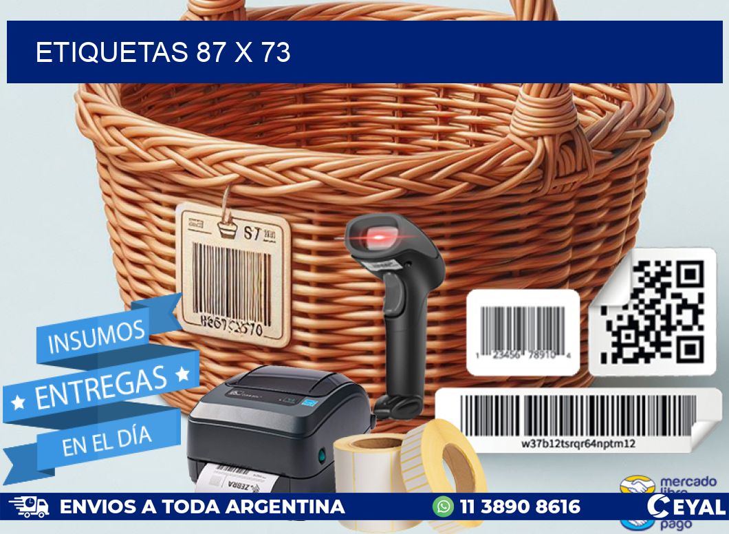 ETIQUETAS 87 x 73