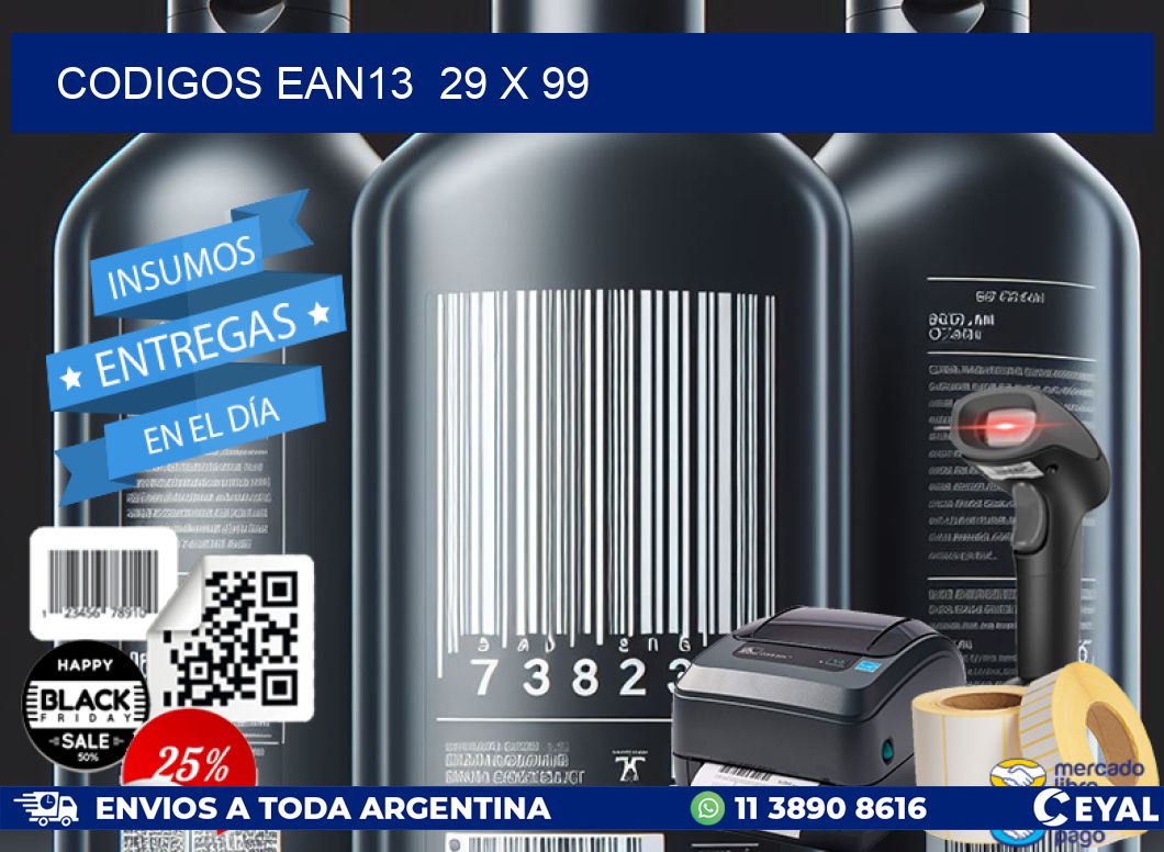 CODIGOS EAN13 29 x 99