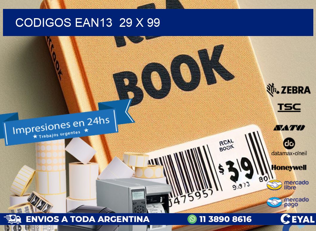 CODIGOS EAN13 29 x 99