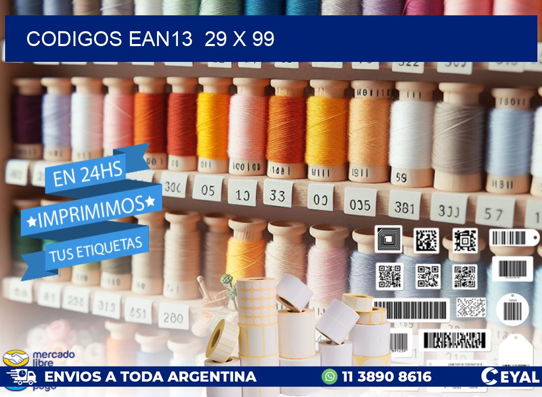 CODIGOS EAN13 29 x 99
