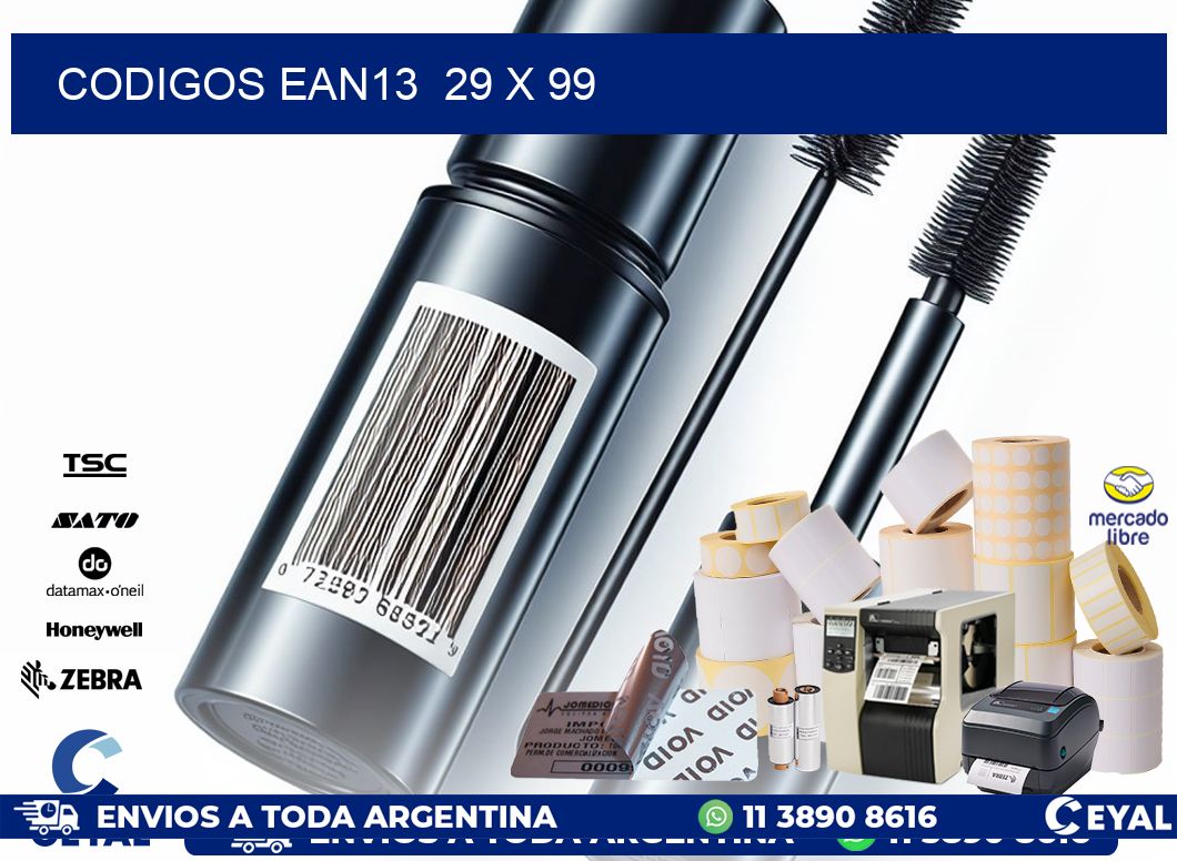 CODIGOS EAN13 29 x 99