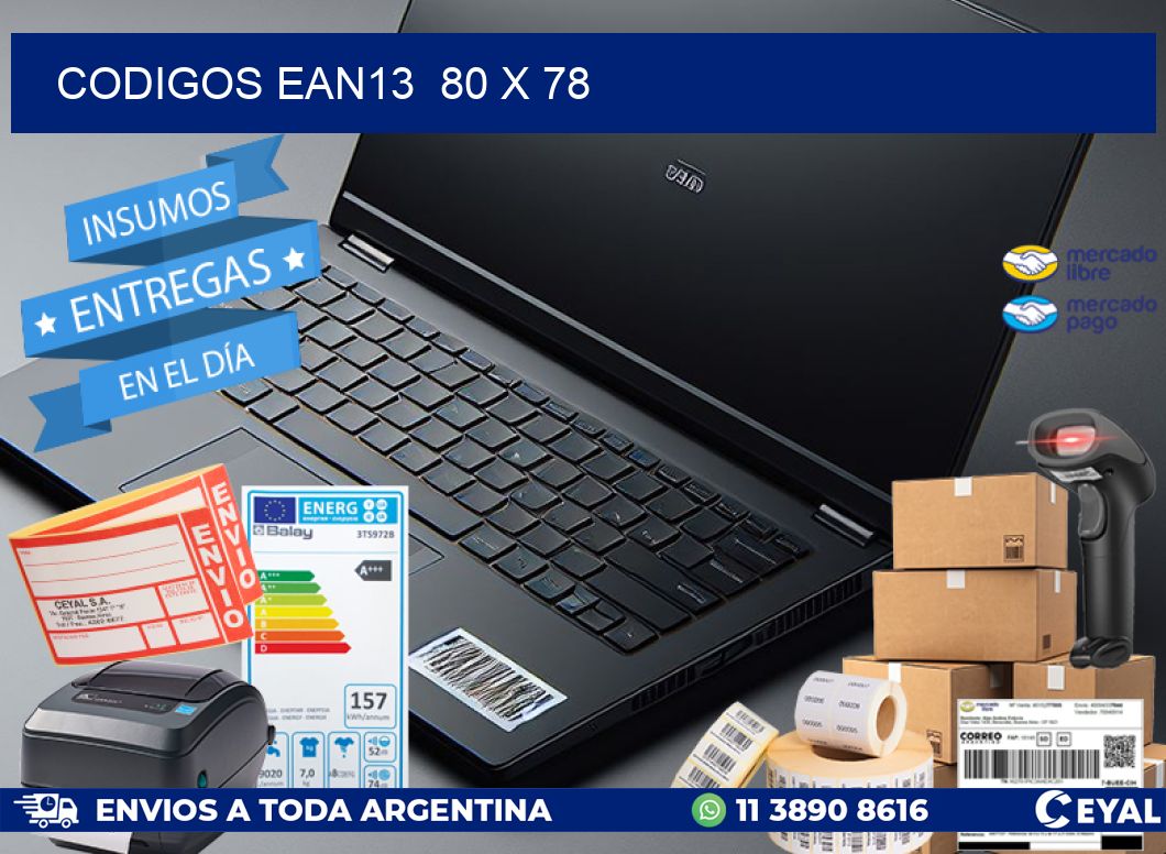 CODIGOS EAN13  80 x 78