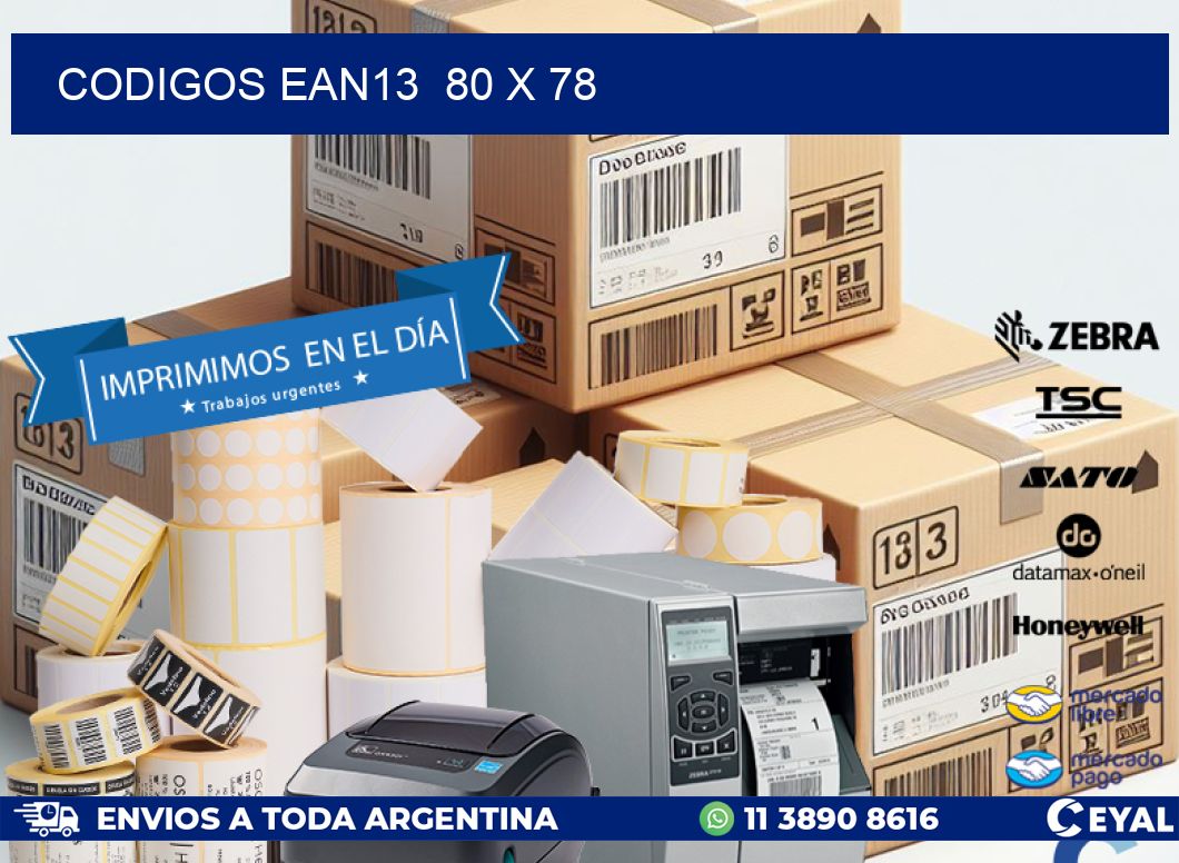 CODIGOS EAN13  80 x 78
