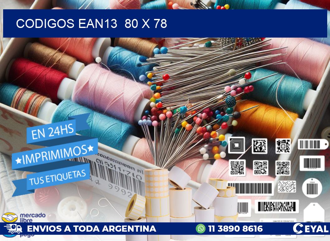CODIGOS EAN13  80 x 78