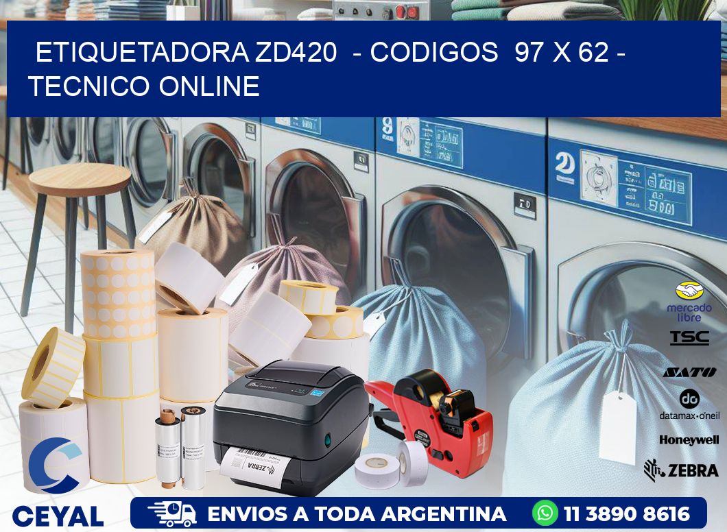 ETIQUETADORA ZD420  - CODIGOS  97 x 62 - TECNICO ONLINE