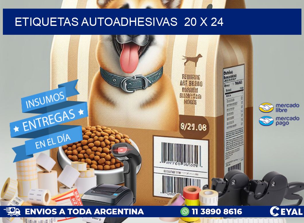 ETIQUETAS AUTOADHESIVAS  20 x 24