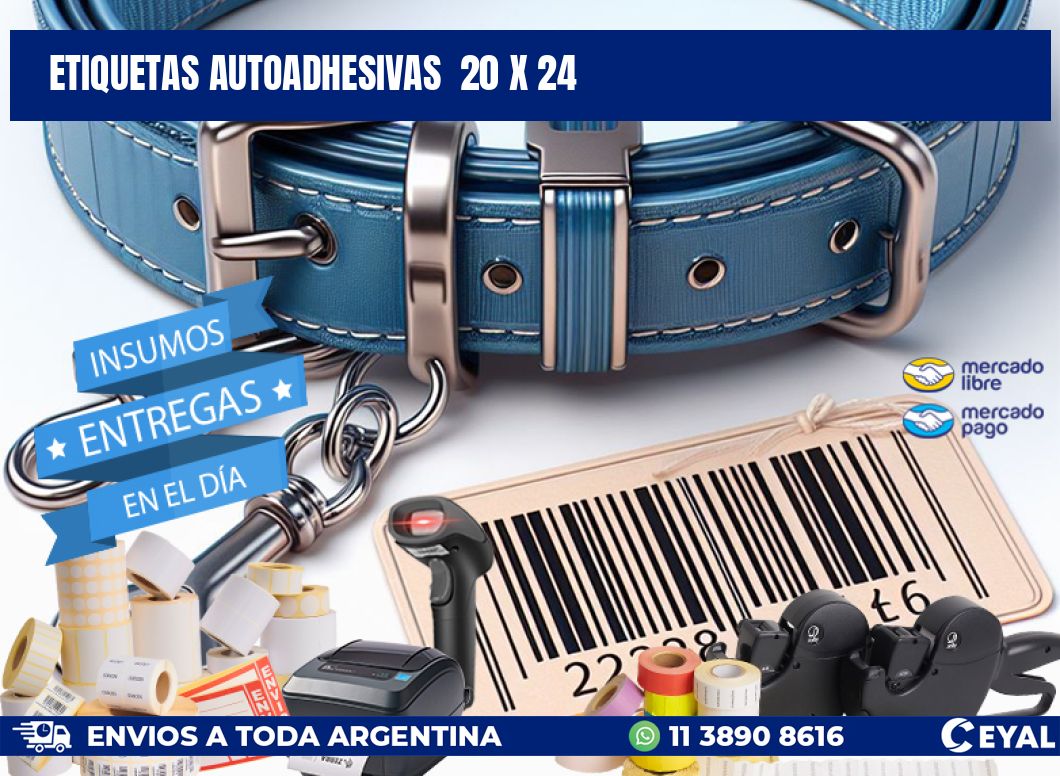 ETIQUETAS AUTOADHESIVAS  20 x 24