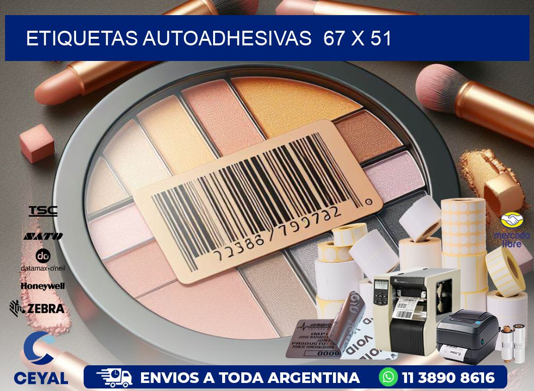 ETIQUETAS AUTOADHESIVAS  67 x 51
