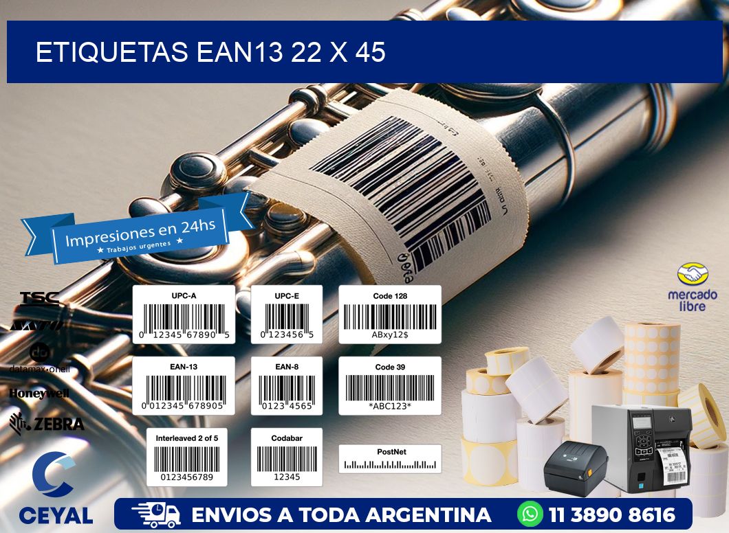 ETIQUETAS EAN13 22 x 45