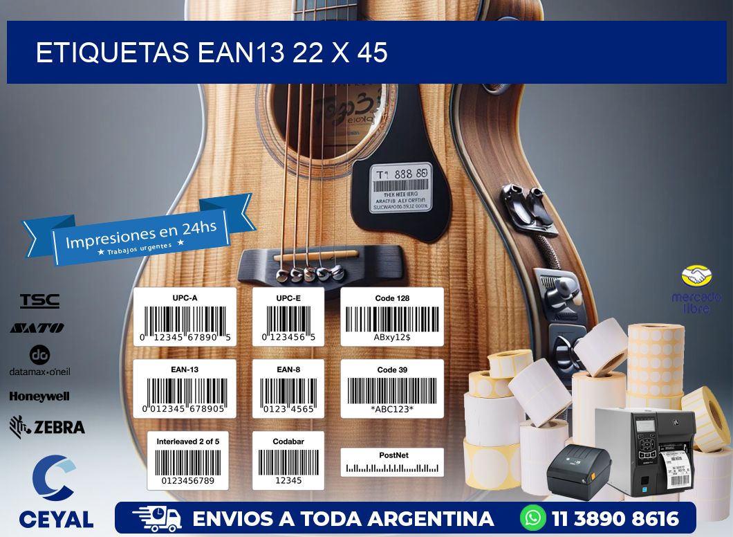 ETIQUETAS EAN13 22 x 45