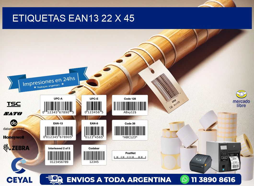ETIQUETAS EAN13 22 x 45