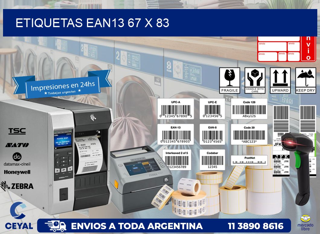 ETIQUETAS EAN13 67 x 83