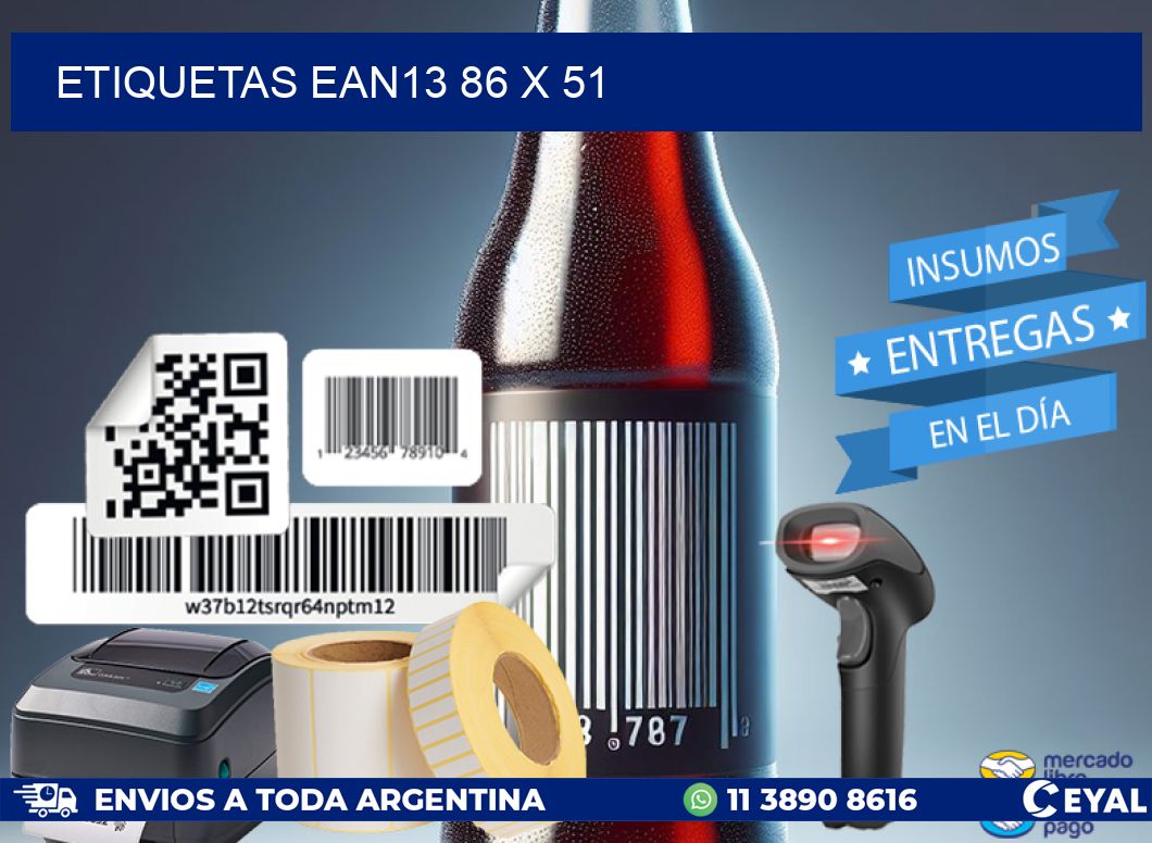 ETIQUETAS EAN13 86 x 51