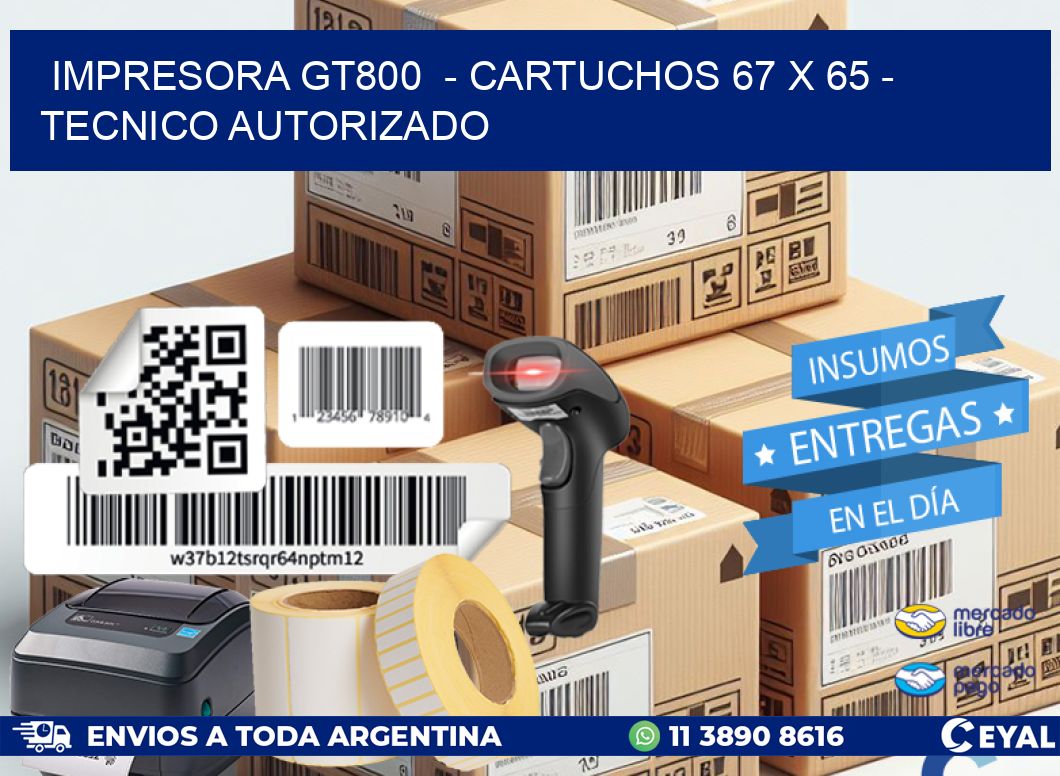 IMPRESORA GT800  - CARTUCHOS 67 x 65 - TECNICO AUTORIZADO