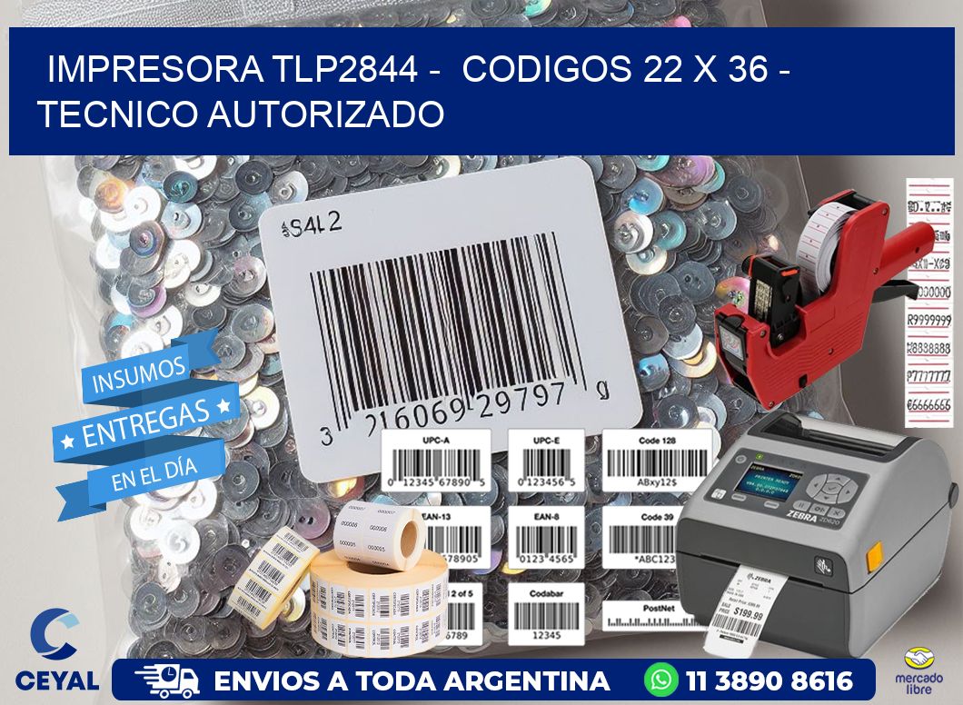 IMPRESORA TLP2844 -  CODIGOS 22 x 36 - TECNICO AUTORIZADO