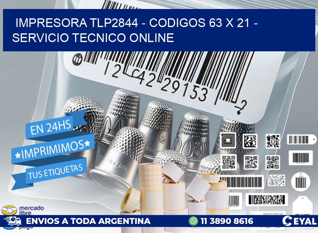 IMPRESORA TLP2844 - CODIGOS 63 x 21 - SERVICIO TECNICO ONLINE