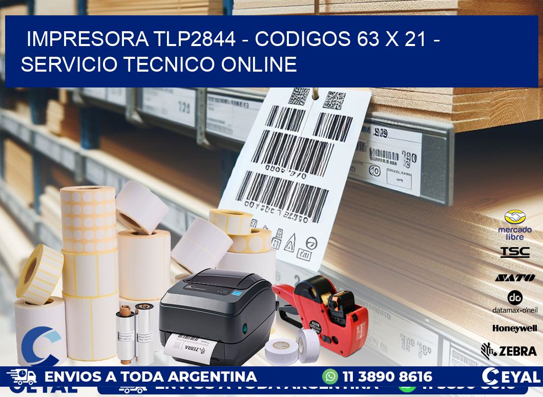 IMPRESORA TLP2844 - CODIGOS 63 x 21 - SERVICIO TECNICO ONLINE