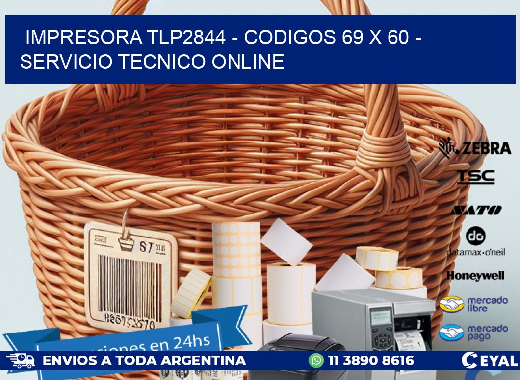 IMPRESORA TLP2844 – CODIGOS 69 x 60 – SERVICIO TECNICO ONLINE