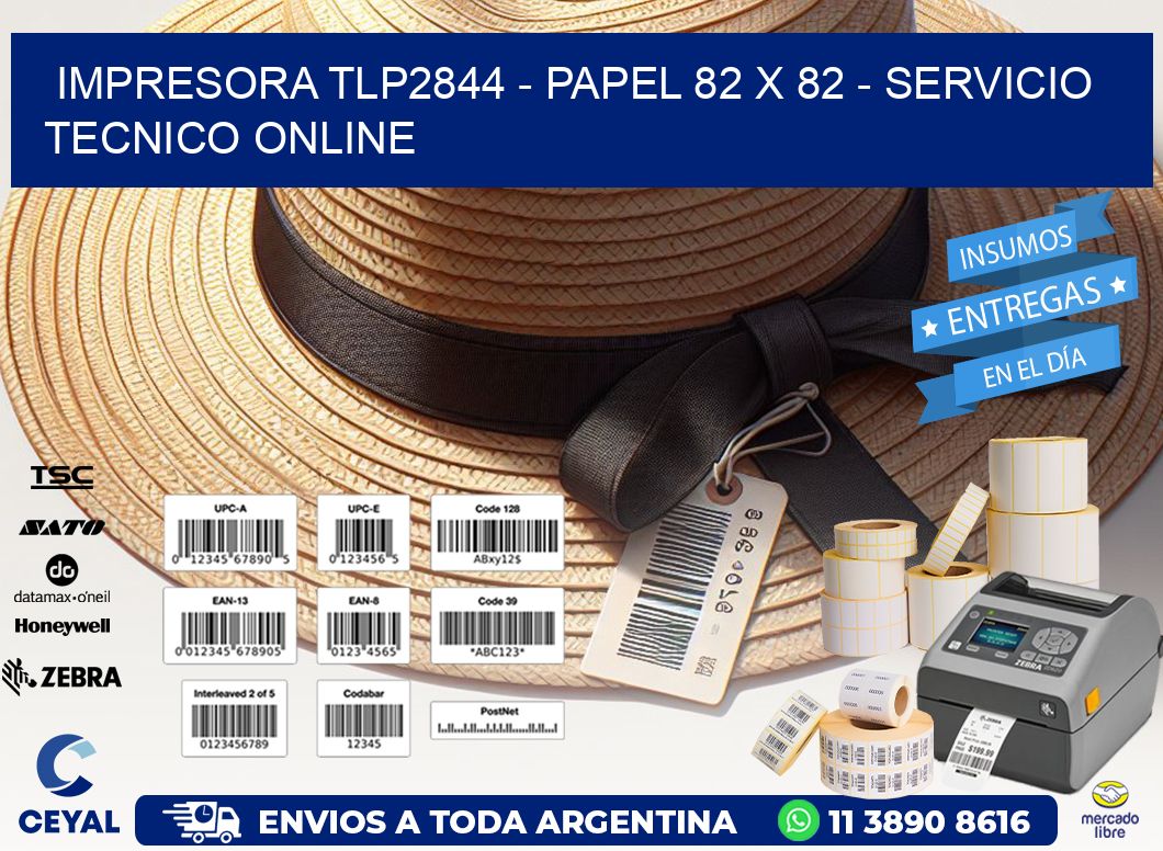 IMPRESORA TLP2844 - PAPEL 82 x 82 - SERVICIO TECNICO ONLINE