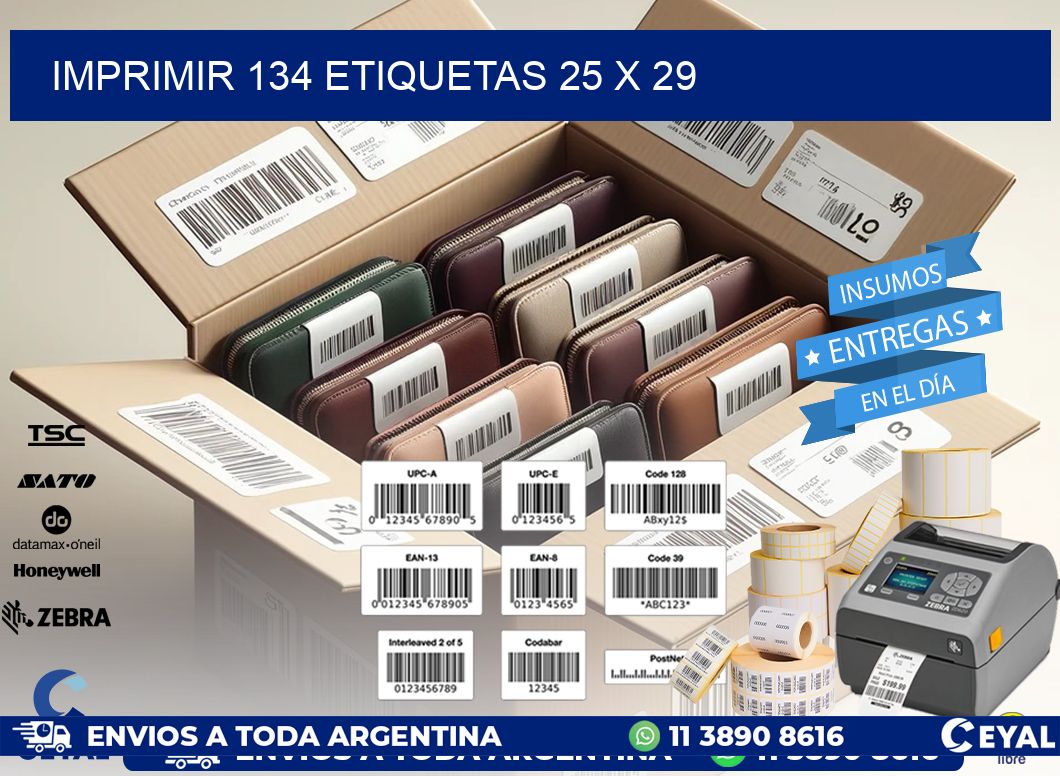 IMPRIMIR 134 ETIQUETAS 25 x 29