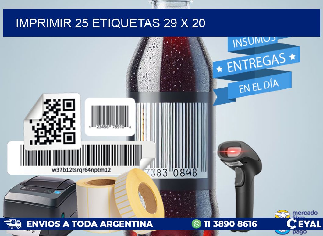 IMPRIMIR 25 ETIQUETAS 29 x 20