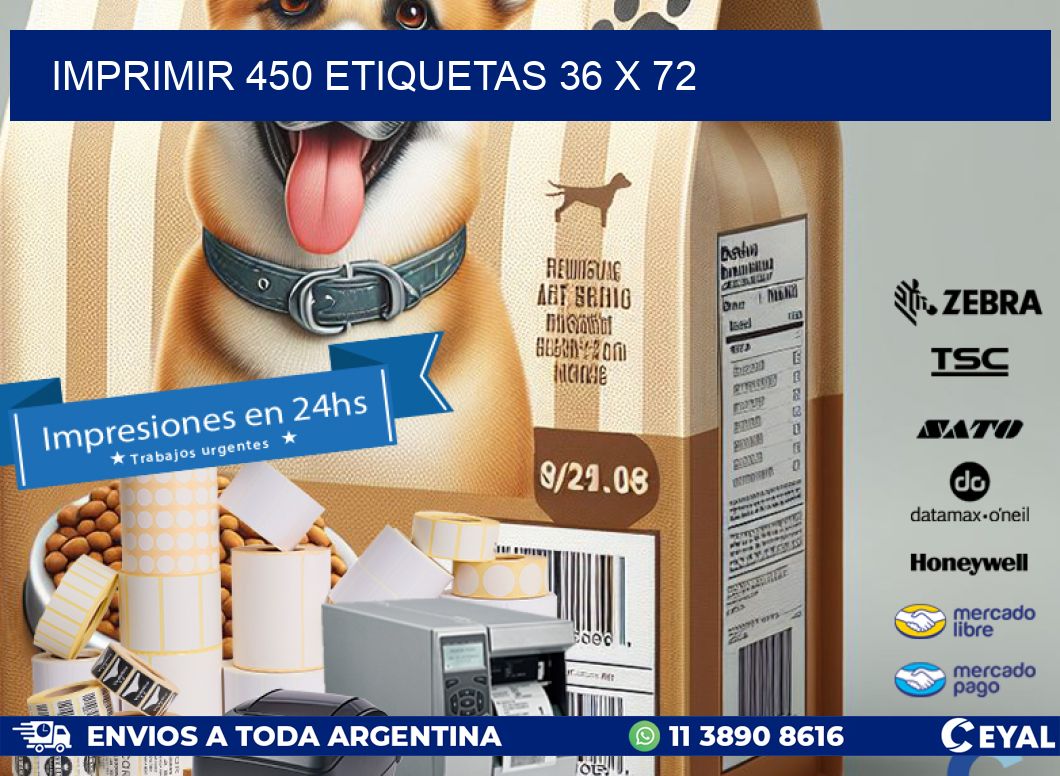 IMPRIMIR 450 ETIQUETAS 36 x 72