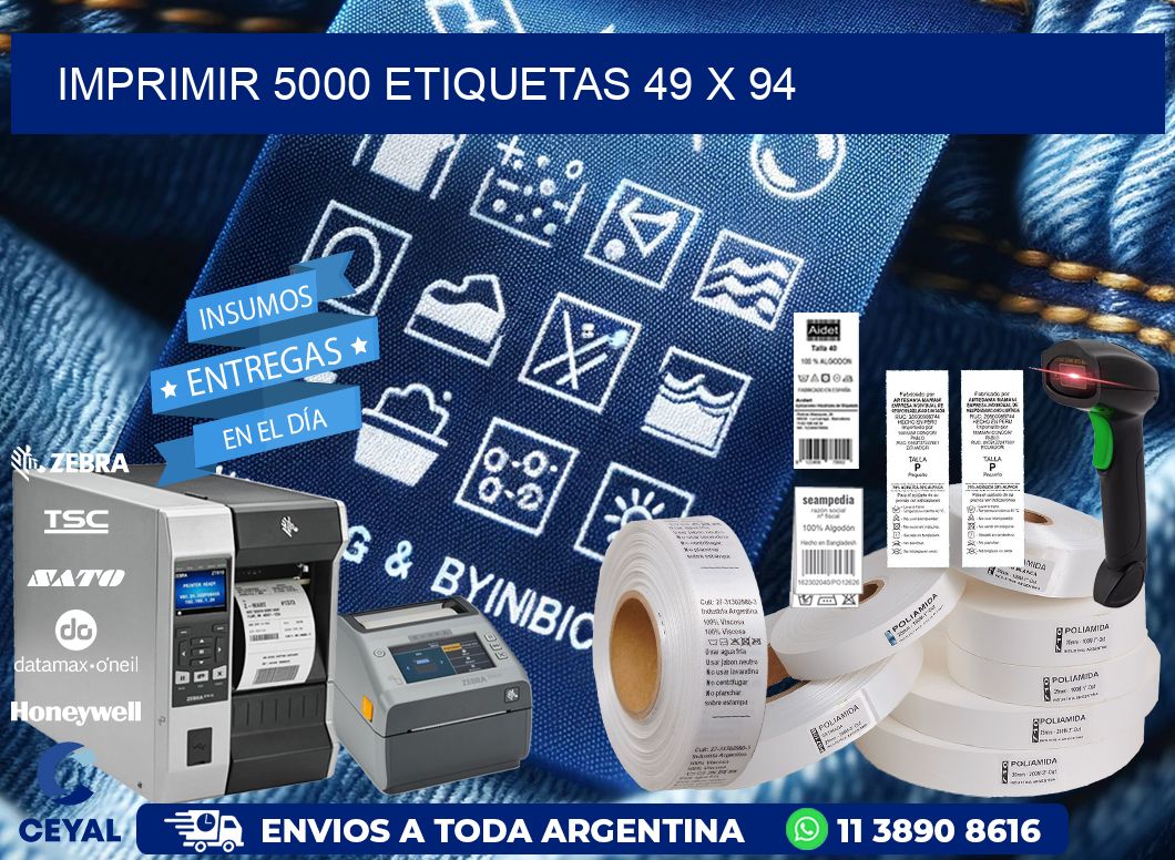 IMPRIMIR 5000 ETIQUETAS 49 x 94