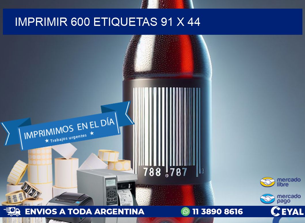 IMPRIMIR 600 ETIQUETAS 91 x 44