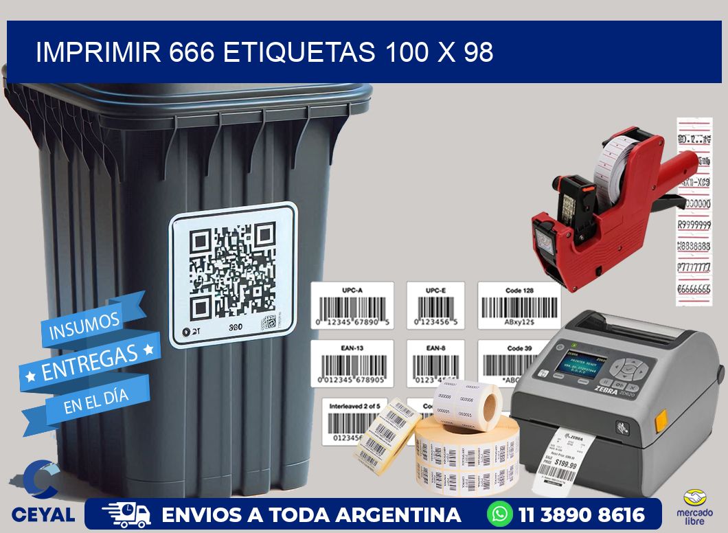 IMPRIMIR 666 ETIQUETAS 100 x 98