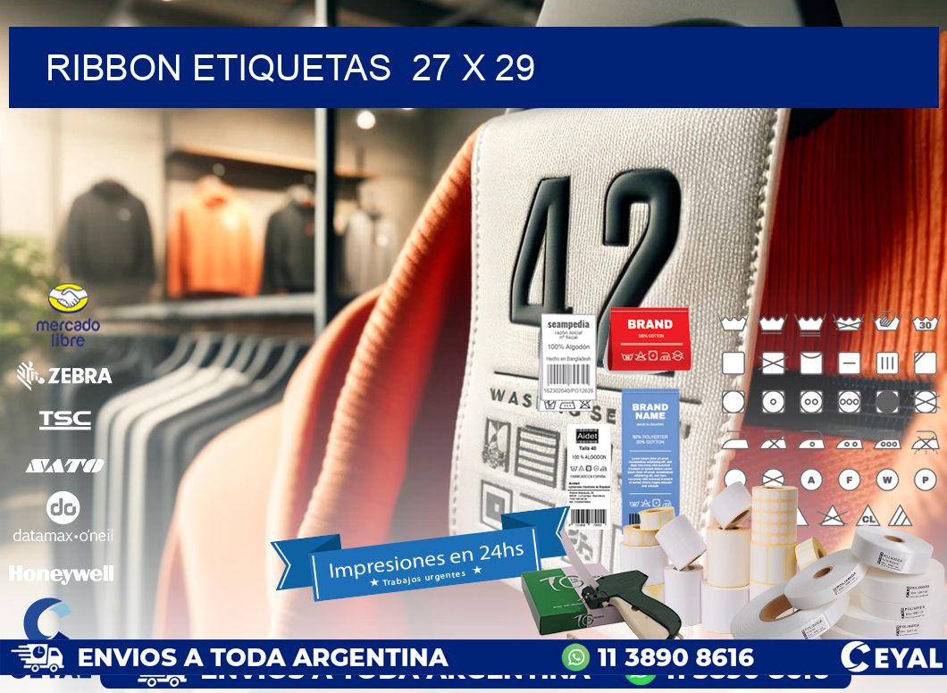 RIBBON ETIQUETAS 27 x 29