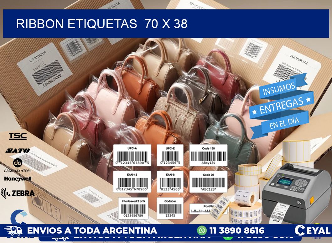 RIBBON ETIQUETAS  70 x 38