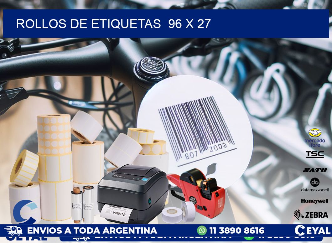 ROLLOS DE ETIQUETAS  96 x 27