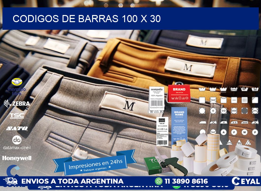 codigos de barras 100 x 30