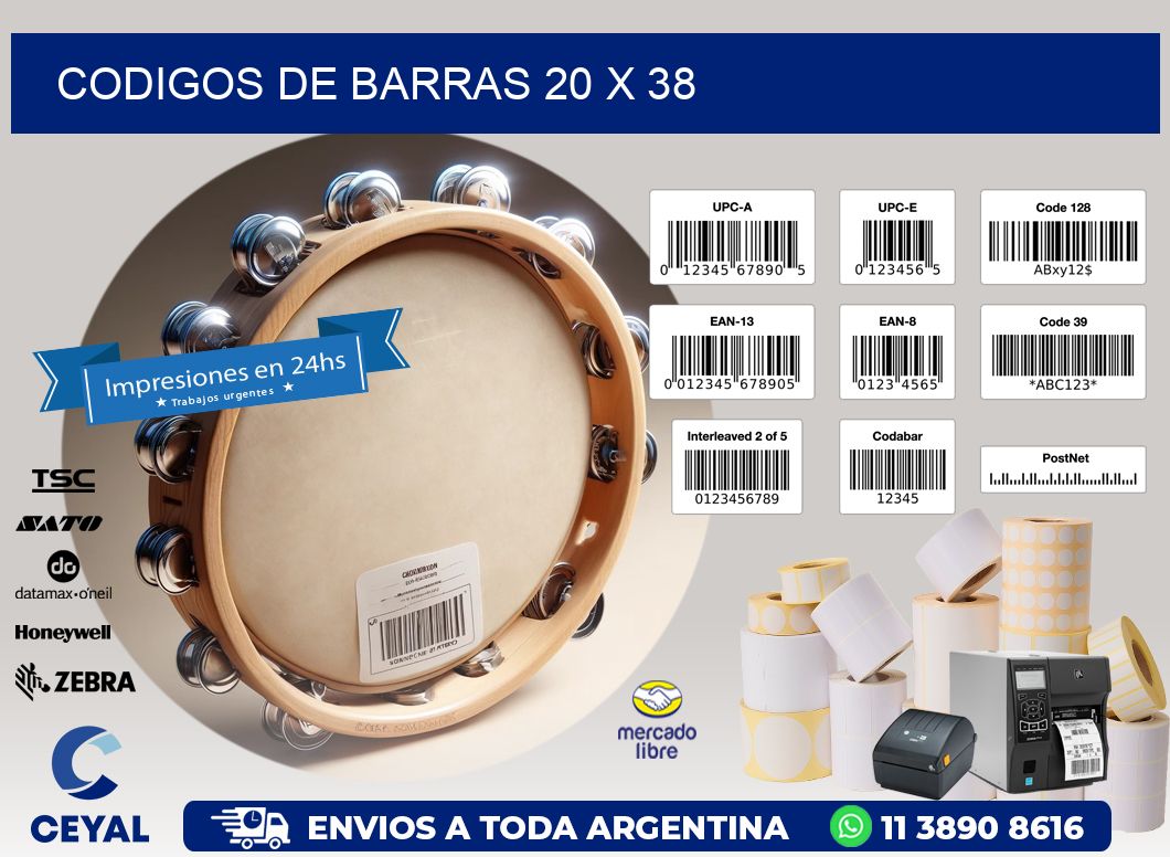 codigos de barras 20 x 38