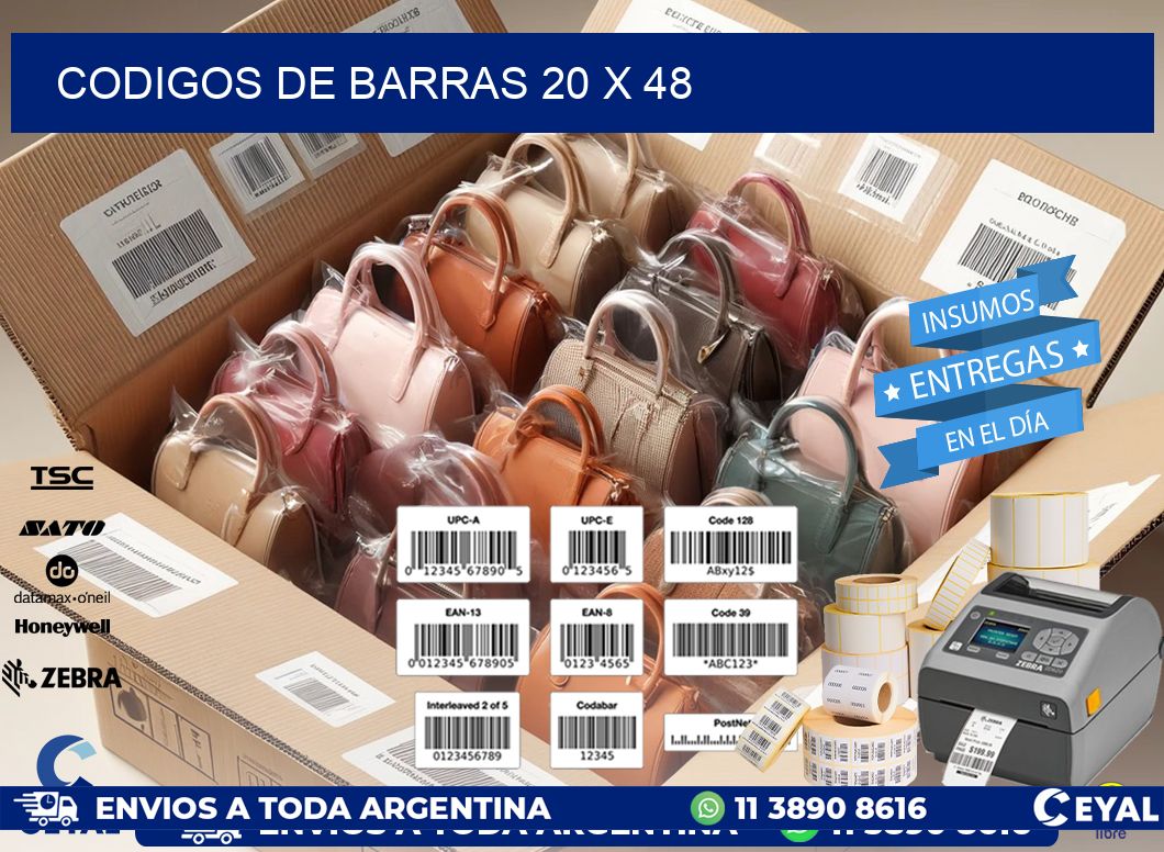 codigos de barras 20 x 48